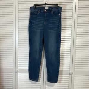 Nicole Miller NY SoHo High Rise Blue Med Wash Skinny Ankle Jeans Women 12